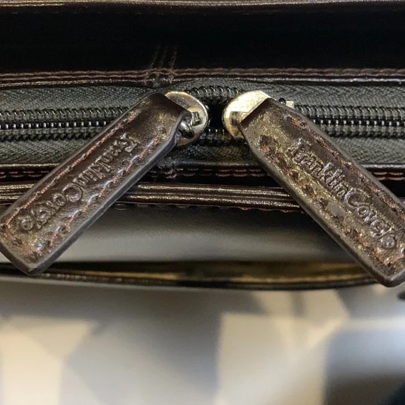 Franklin Covey Brown Leather Laptop Tablet Briefcase - Picture 15 of 16